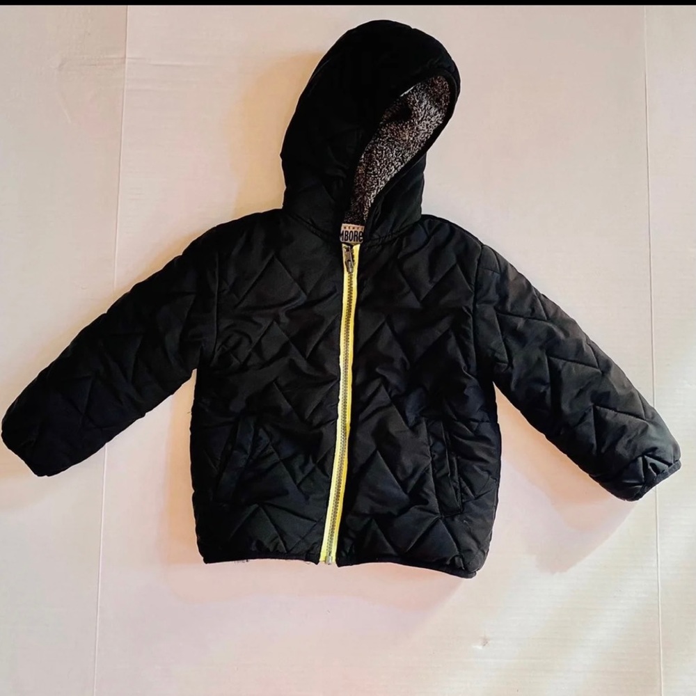 Gymboree Toddler boys Navy Lined Fall/Spring Jacket Hood and Pocket 2T Zipper